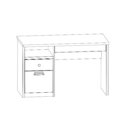 Стол письменный «Дизель» 1D2SN/D1 - однотумбовый