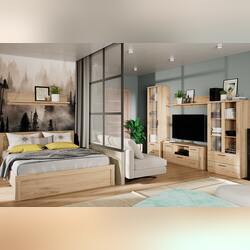 Шкаф с витриной «Дорсет» 1V2S3N