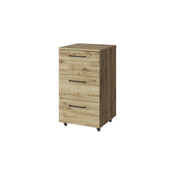 Тумба выкатная «Дорсет» 3S выкатная на колесиках с ящиками