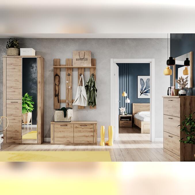 Вешалка настенная в прихожую «Дорсет» 105 см