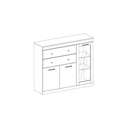 Тумба-витрина «Джаггер» 1V2D2S