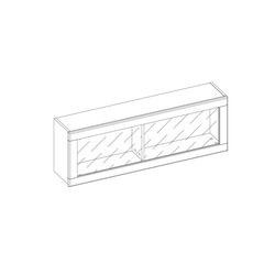 Полка навесная «Джаз» 1V с витриной