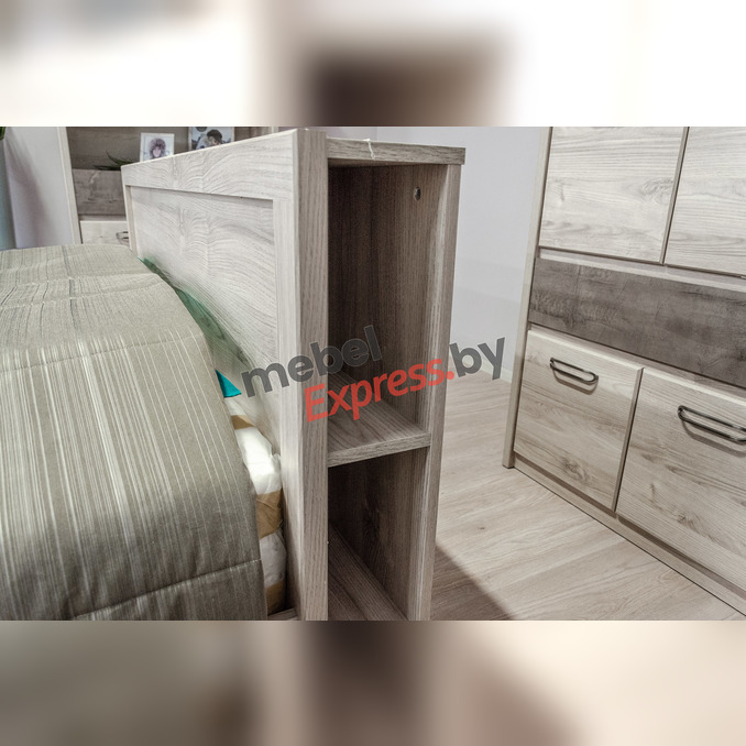 Кровать «Джаз» 160 P двуспальная с полками