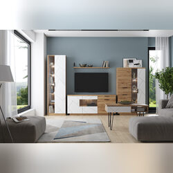 Модульная гостиная «Кайлас» дуб наварра / эко джелато 1