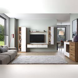 Модульная гостиная «Кайлас» дуб наварра / эко джелато 2