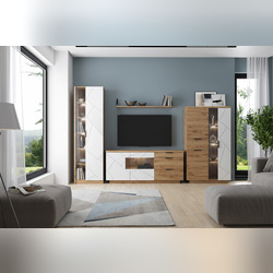 Стенка-горка «Кайлас» дуб наварра / эко джелато  в гостиную 1