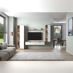 Стенка-горка «Кайлас» дуб наварра / эко джелато  в гостиную 2