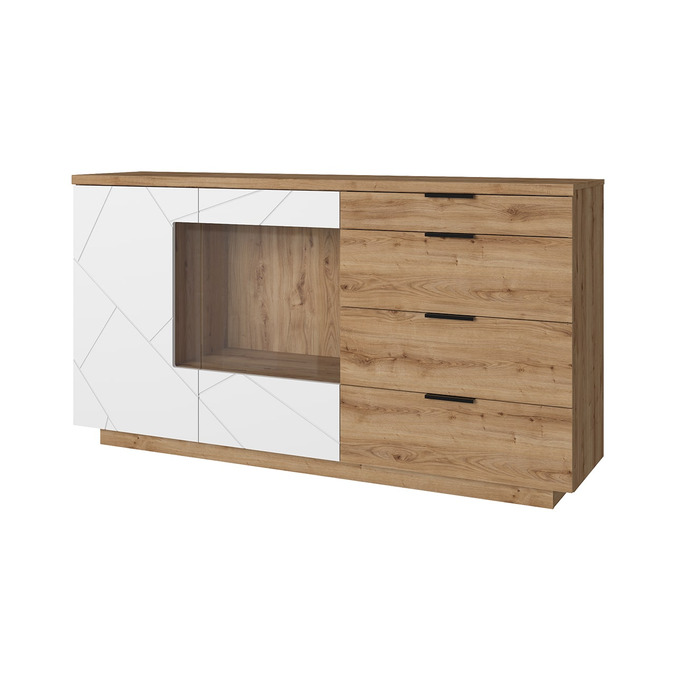 Тумба-Комод «Кайлас»  Дуб наварра / Эко джелато 2V4S