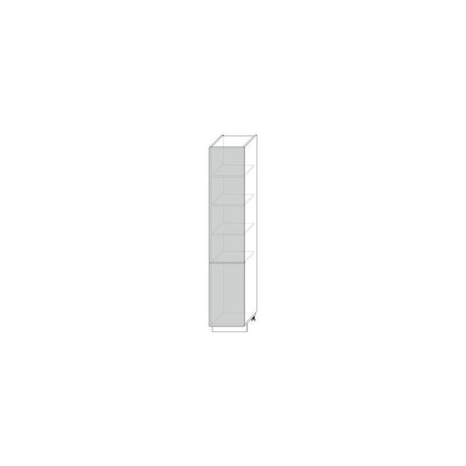 Шкаф пенал «Авеню» 2D/40 серый/светло-серый сатин
