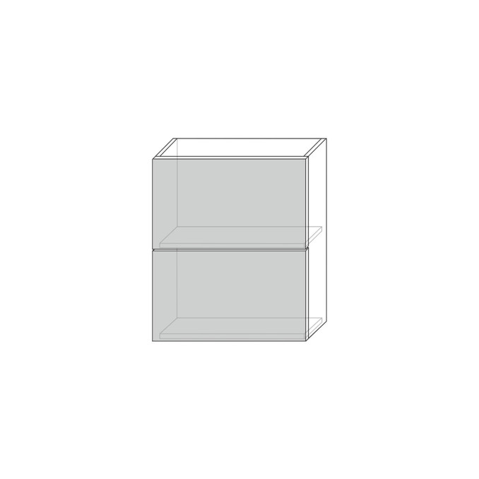 Шкаф настенный «Авеню» 2DG/50-29-2 белый/светло-серый сатин