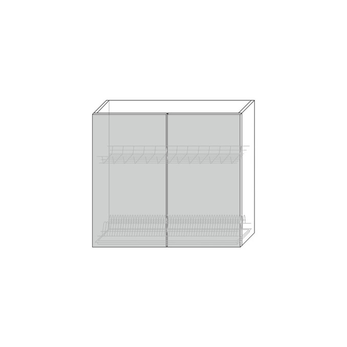 Шкаф «Бостон» для сушки посуды 2D/60 серый/ваниль