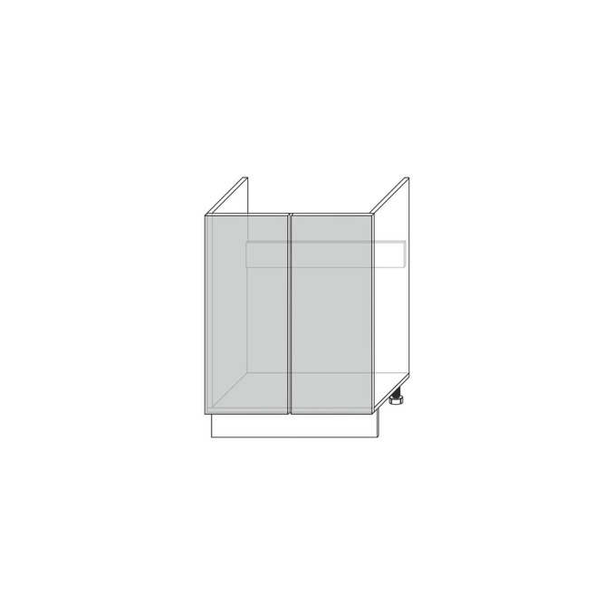 Шкаф под мойку «Мэдисон» 2D/60 серый/камень