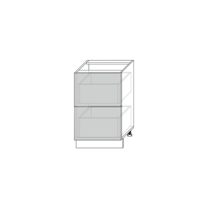 Шкаф с ящиками «Авеню» 2S/80-51 белый/светло-серый сатин
