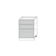 Шкаф с ящиками «Авеню» 3S/60-51 белый/светло-серый сатин