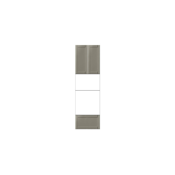 Шкаф «Авеню» 2D1S/60 белый/светло-серый сатин