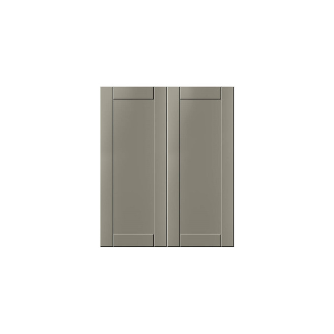 Шкаф-стол «Авеню» 2D/60-46 серый/светло-серый сатин