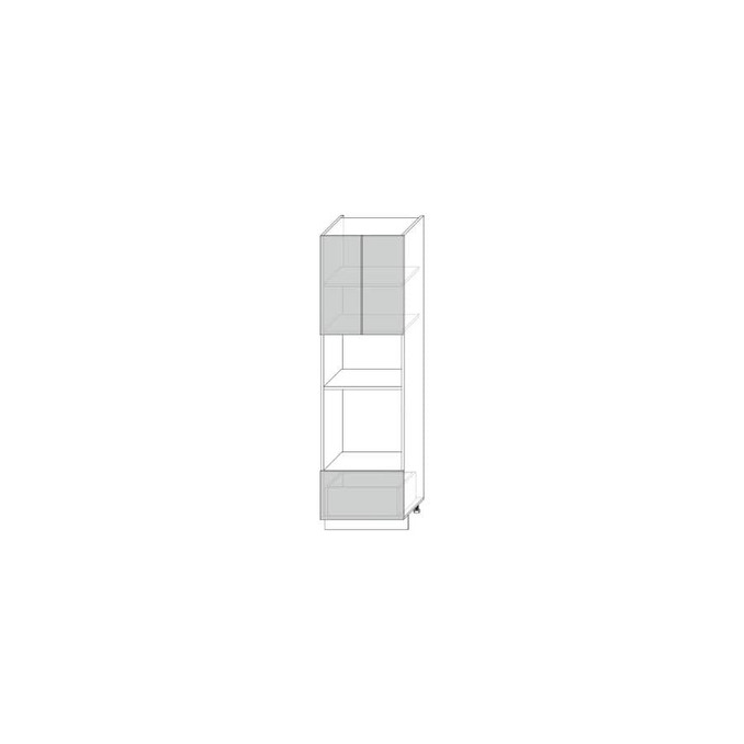 Шкаф-пенал «Вилма» 2D1S белый глянец