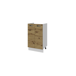 Шкаф под мойку «Алеся» 2D/60 F1 - серый/дуб онтарио
