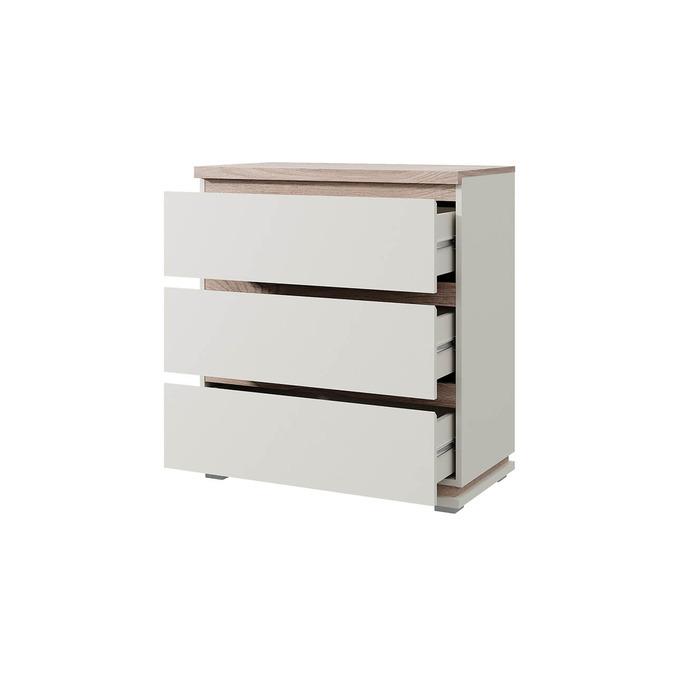 Тумба-комод «Лима» 3S с ящиками - белая
