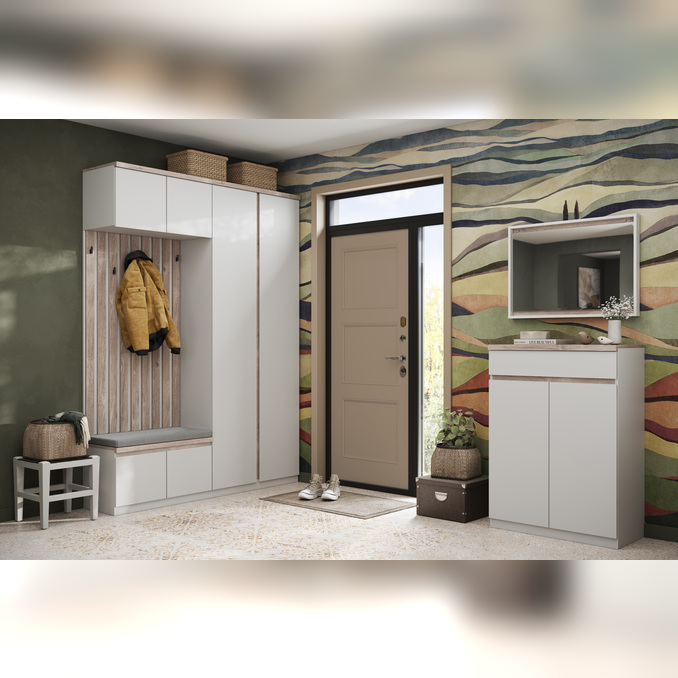 Набор мебели в прихожую «Лима» - белый