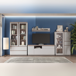 Стенка-горка «Лима» в гостиную 2 - белая