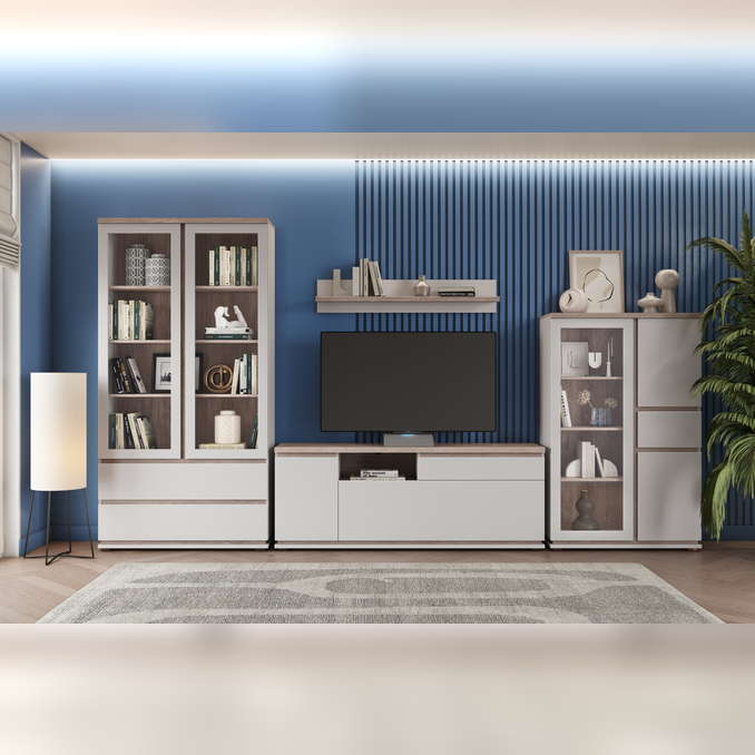 Стенка-горка «Лима» в гостиную 2 - белая