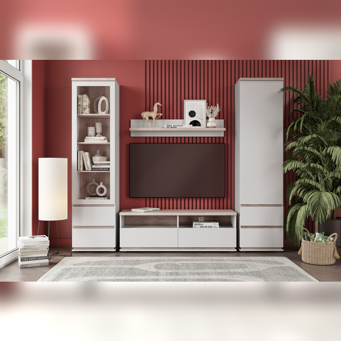 Стенка-горка «Лима» в гостиную 3 - белая