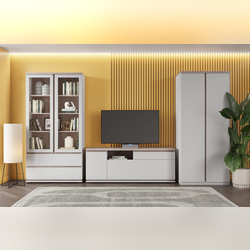 Стенка-горка «Лима» в гостиную 4 - белая