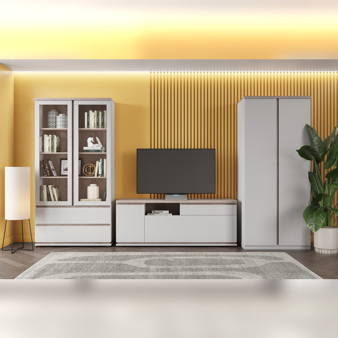 Стенка-горка «Лима» в гостиную 4 - белая