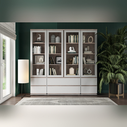 Стенка-горка «Лима» в гостиную 5 - белая