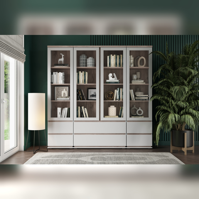 Стенка-горка «Лима» в гостиную 5 - белая