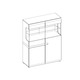 Шкаф с витриной «Линате» 3D-1S/TYP 33 белый глянец