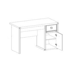 Стол письменный «Магеллан» 1D2S однотумбовый