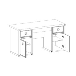 Стол письменный «Магеллан» 2D3S двухтумбовый