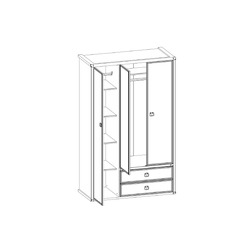 Шкаф «Магеллан» трехстворчатый 3DG2S с ящиками