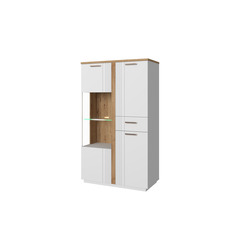 Шкаф-витрина «Лима» 1V2D1S P- белый