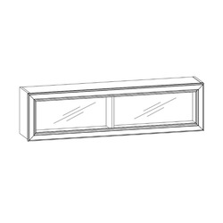 Полка навесная «Монако» 1V с витриной