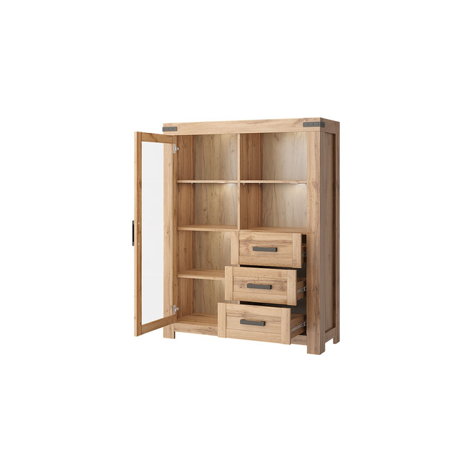 Шкаф с витриной «Мортиз» 1V3S2N