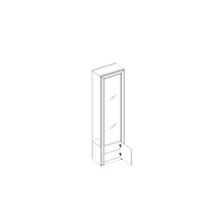 Шкаф прихожую «Оливия» 1DZ для одежды с вешалкой