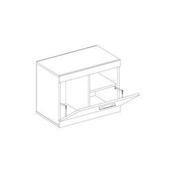Тумба для обуви «Оскар» 1D - светлая