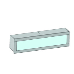 Полка настенная «Оскар» 1V со стеклом 130 см - светлая