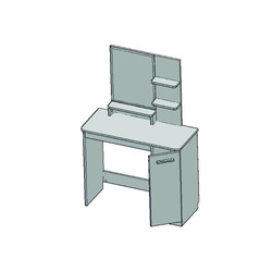Стол туалетный «Оскар» с зеркалом 90 см - светлый