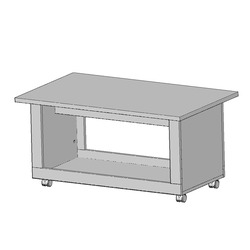 Стол журнальный «Оскар» на колесиках 100 см - светлый