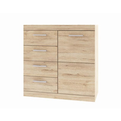 Тумба-комод «Оскар» 1D4S 4 ящика 80 см - светлый