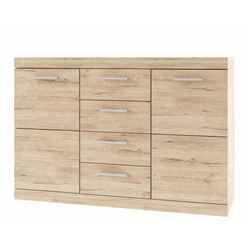 Тумба-комод «Оскар» 2D4S с ящиками 120 см - светлая