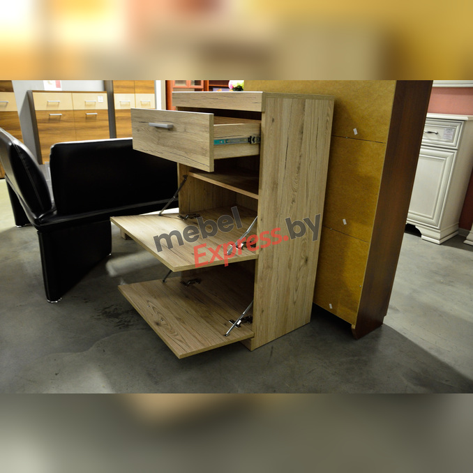 Тумба для обуви «Оскар» 2D1S в прихожую - светлая