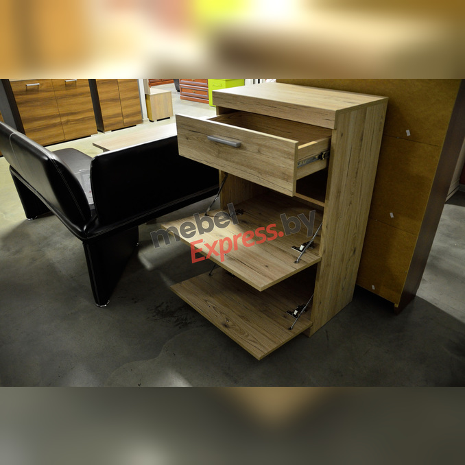 Тумба для обуви «Оскар» 2D1S в прихожую - светлая