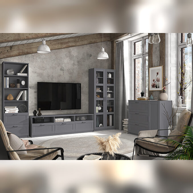 Модульная гостиная «Скаген» графит