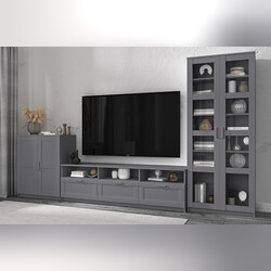 Стенка-горка «Скаген» графит в гостиную 2