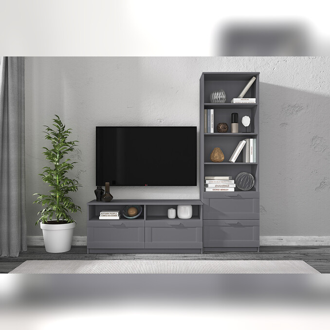 Стенка-горка «Скаген» графит в гостиную 3